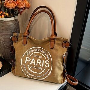 Tan Canvas Tote Bag